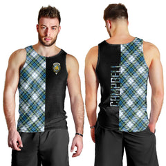 Campbell Dress Ancient Tartan Crest Men's Tank Top - Cross Style