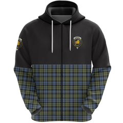 Campbell Faded Clan Half Of Tartan Zipper Hoodie