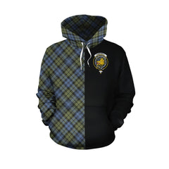 Campbell Faded Tartan Hoodie Half of Me - Cross Style