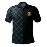 Campbell Modern Tartan Polo Shirt Half of Me - Cross Style