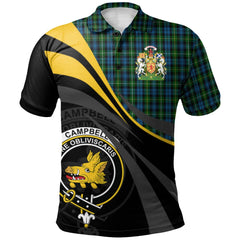 Campbell of Argyll (no guards) Tartan Polo Shirt - Royal Coat Of Arms Style