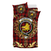 Campbell of Armaddie Tartan Crest Bedding Set - Golden Thistle Style