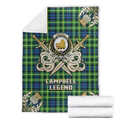 Campbell of Breadalbane Ancient Tartan Gold Courage Symbol Blanket