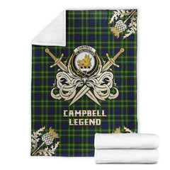 Campbell of Breadalbane Modern Tartan Gold Courage Symbol Blanket