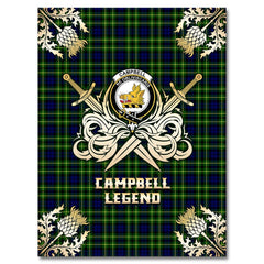 Campbell of Breadalbane Modern Tartan Gold Courage Symbol Blanket