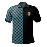Campbell of Cawdor Ancient Tartan Polo Shirt Half of Me - Cross Style