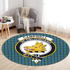 Campbell of Cawdor Ancient Tartan Crest Round Rug