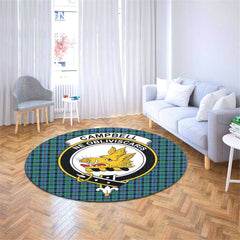 Campbell of Cawdor Ancient Tartan Crest Round Rug