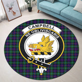 Campbell of Cawdor Modern Tartan Crest Round Rug