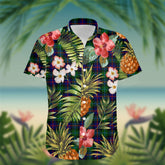 Campbell of Cawdor Tartan Hawaiian Shirt Hibiscus, Coconut, Parrot, Pineapple - Tropical Garden Shirt