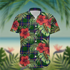 Carmichael Tartan Hawaiian Shirt Hibiscus, Coconut, Parrot, Pineapple - Tropical Garden Shirt