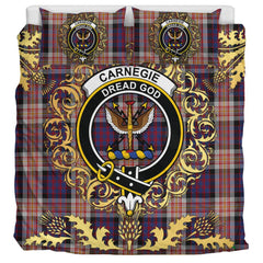 Carnegie 01 Tartan Crest Bedding Set - Golden Thistle Style