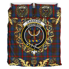 Carnegie 02 Tartan Crest Bedding Set - Golden Thistle Style