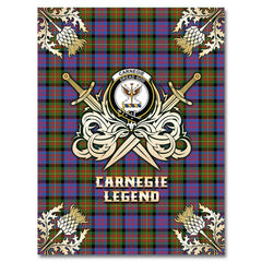 Carnegie Ancient Tartan Gold Courage Symbol Blanket