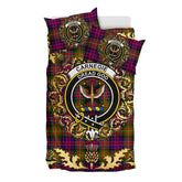 Carnegie Modern Tartan Crest Bedding Set - Golden Thistle Style