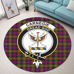 Carnegie Modern Tartan Crest Round Rug