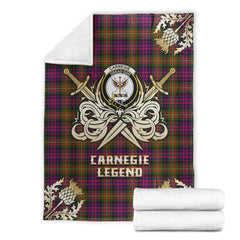 Carnegie Modern Tartan Gold Courage Symbol Blanket