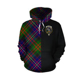 Chalmers Modern Tartan Hoodie Half of Me - Cross Style
