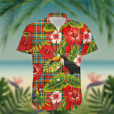 Chattan Tartan Hawaiian Shirt Hibiscus, Coconut, Parrot, Pineapple - Tropical Garden Shirt