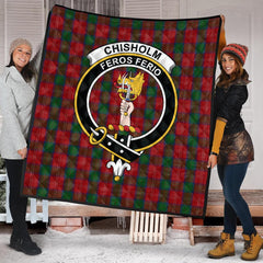 Chisholm Tartan Crest Quilt