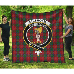 Chisholm Tartan Crest Quilt