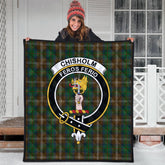 Chisholm Hunting Tartan Crest Quilt