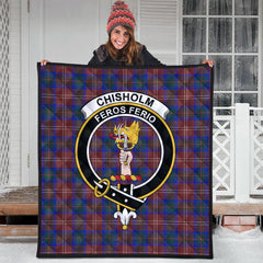 Chisholm Hunting Modern Tartan Crest Quilt