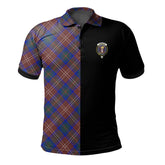 Chisholm Hunting Modern Tartan Polo Shirt Half of Me - Cross Style