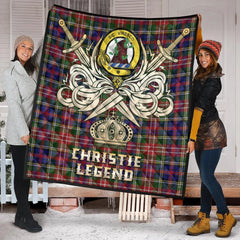 Christie Tartan Crest Legend Gold Royal Premium Quilt