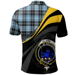 Clark (Lion) Ancient Tartan Polo Shirt - Royal Coat Of Arms Style