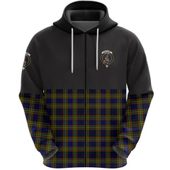 Clelland Modern Clan Half Of Tartan Zipper Hoodie
