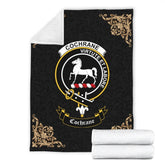 Cochrane Crest Tartan Premium Blanket Black