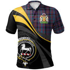 Cochrane Azure Tartan Polo Shirt - Royal Coat Of Arms Style