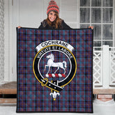 Cochrane Azure Tartan Crest Quilt