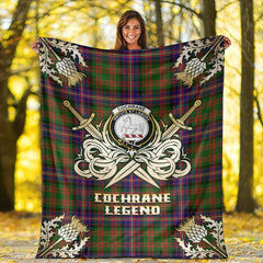 Cochrane Modern Tartan Gold Courage Symbol Blanket