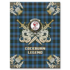 Cockburn Modern Tartan Gold Courage Symbol Blanket