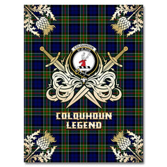 Colquhoun Modern Tartan Gold Courage Symbol Blanket