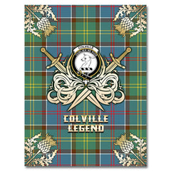 Colville Tartan Gold Courage Symbol Blanket