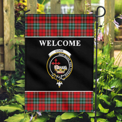 Cook Tartan Crest Black Garden Flag