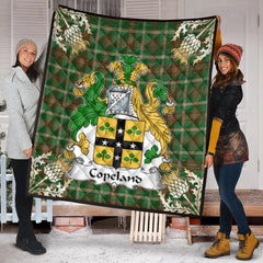 Copeland Tartan Crest Premium Quilt - Gold Thistle Style