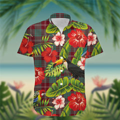 Crawford Tartan Hawaiian Shirt Hibiscus, Coconut, Parrot, Pineapple - Tropical Garden Shirt