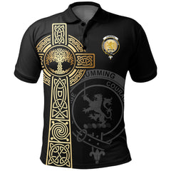 Cumming Clan Unisex Polo Shirt - Celtic Tree Of Life