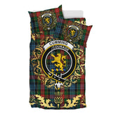 Cumming 02 Tartan Crest Bedding Set - Golden Thistle Style