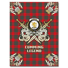 Cumming Modern Tartan Gold Courage Symbol Blanket
