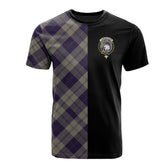 Cunningham Dress Blue Dancers Tartan T-Shirt Half of Me - Cross Style