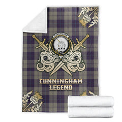 Cunningham Dress Blue Dancers Tartan Gold Courage Symbol Blanket