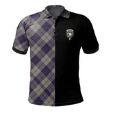 Cunningham Dress Blue Dancers Tartan Polo Shirt Half of Me - Cross Style