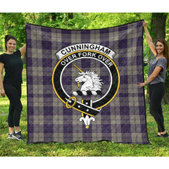 Cunningham Dress Blue Dancers Tartan Crest Quilt