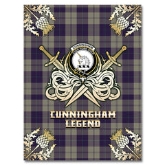 Cunningham Dress Blue Dancers Tartan Gold Courage Symbol Blanket
