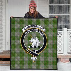 Cunningham Dress Green Dancers Tartan Crest Quilt